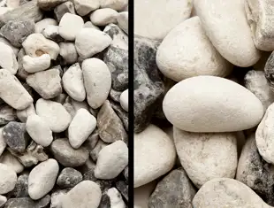 Hvide sten fra Maxibag.dk - Flotte sten i lyse farver
