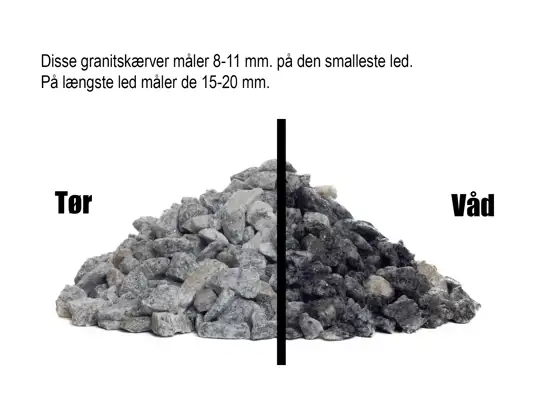 Grå granitskærver 8-11 mm.