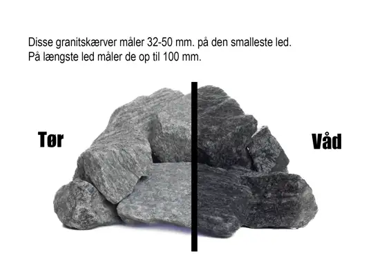 Grå granitskærver 32-50 mm. (DSB)