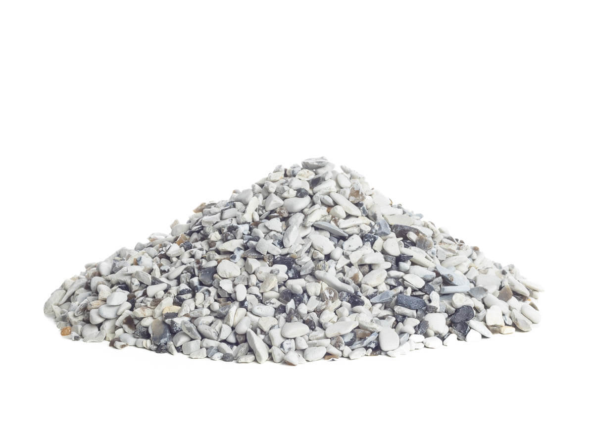 Ekstra hvide perlesten 2-5 mm.