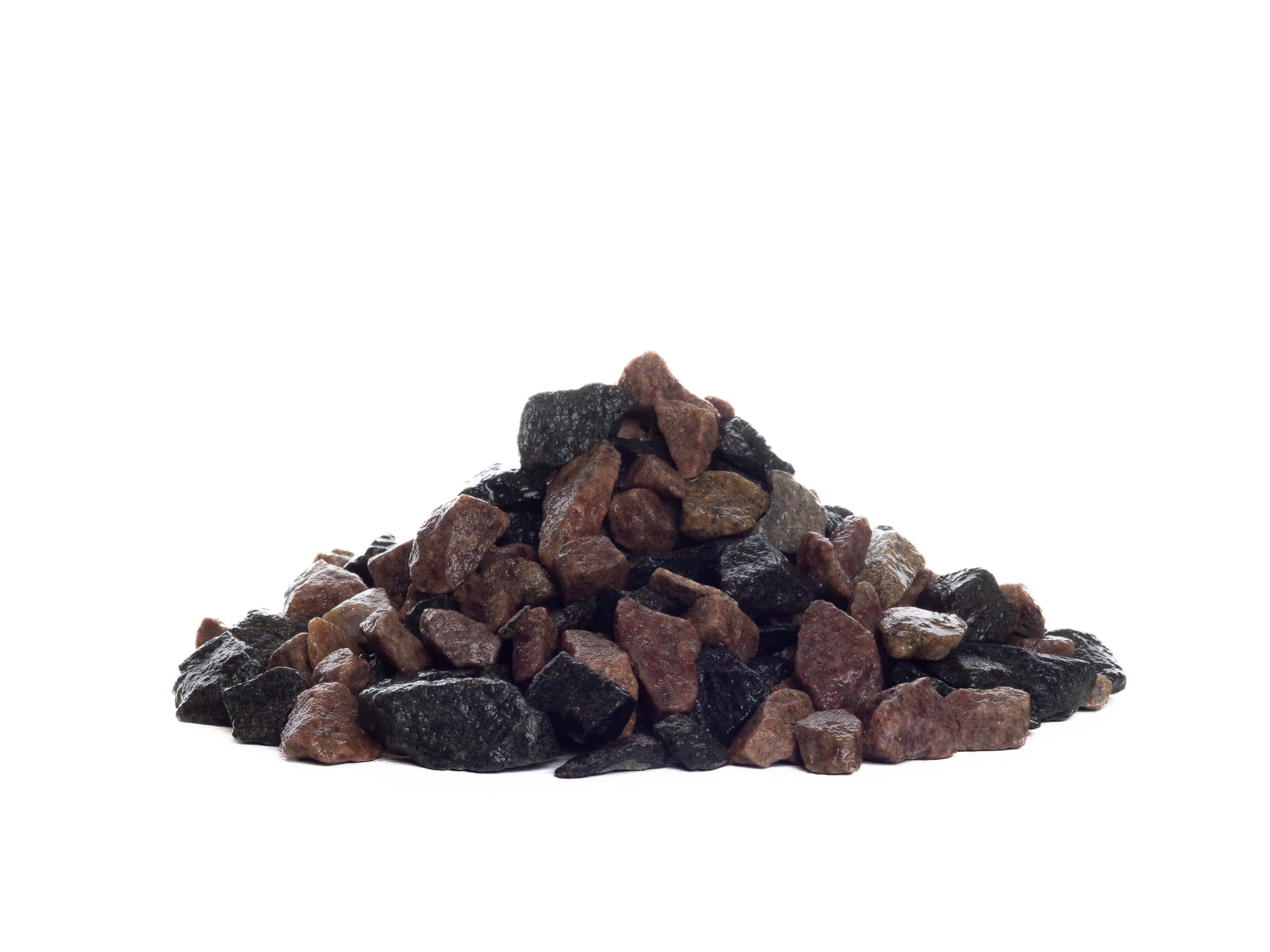 Rød/sort-mix granitskærver 11-16 mm.