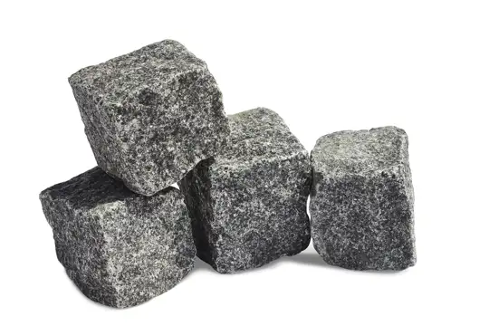 Blå Rønne chaussesten - bornholmske