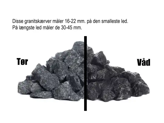 Sorte granitskærver 16-22 mm.
